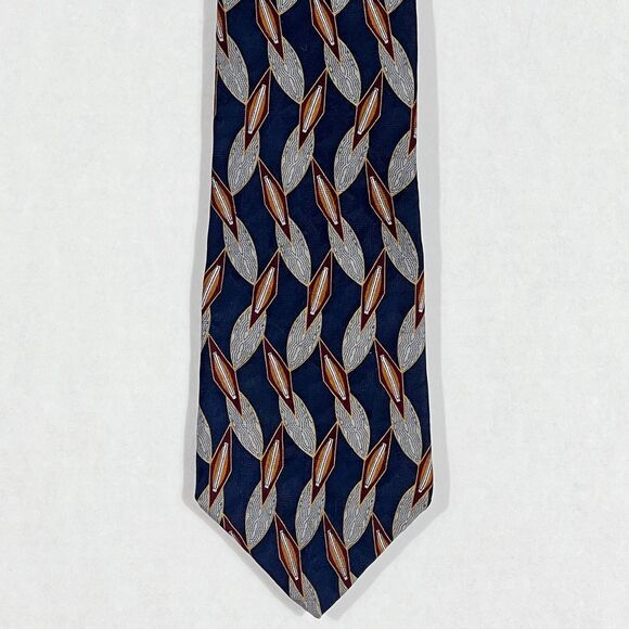 bill blass Other - Vintage Bill Blass Black Label Silk Tie 4" x 58" Navy Gold Burgundy Necktie